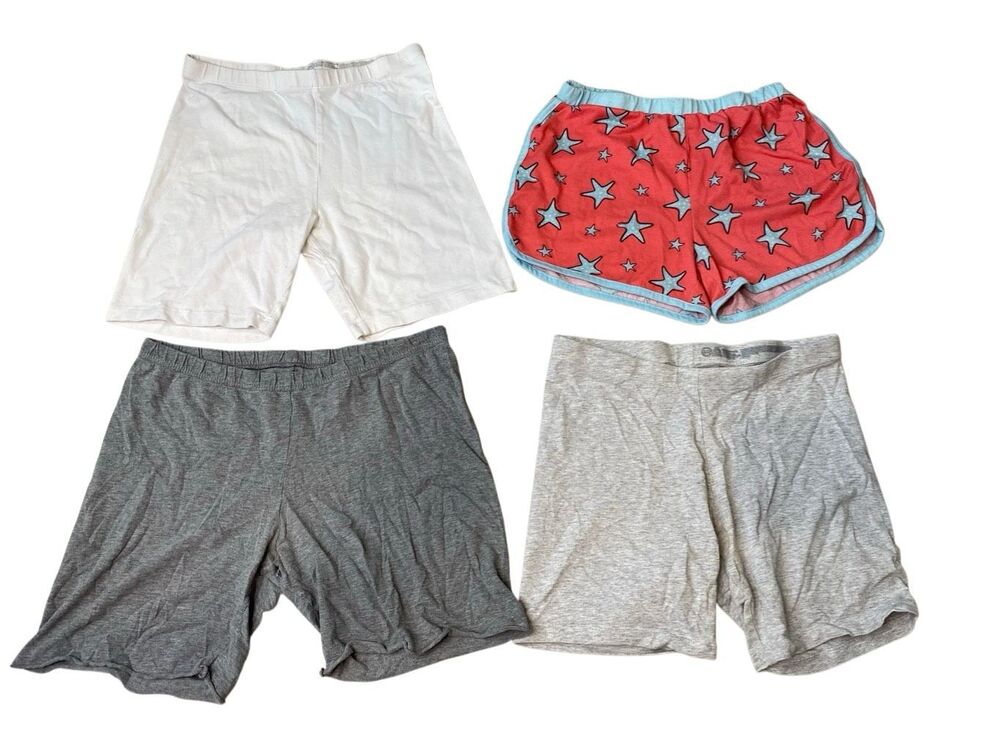Wonder Nation Xhilaration Girls Bike Shorts Lot of 4 Athletic Biker Lounge Gym